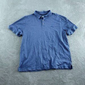 Tommy Bahama Blue Striped Cotton Polo Shirt L/G Mens Casual Short Sleeve 3901